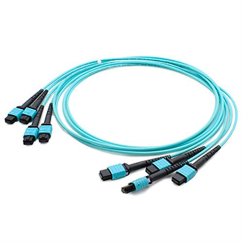 Picture for category 20m MPO (Female) to MPO (Female) 48-Strand Aqua OM3 Straight Fiber Trunk Cable