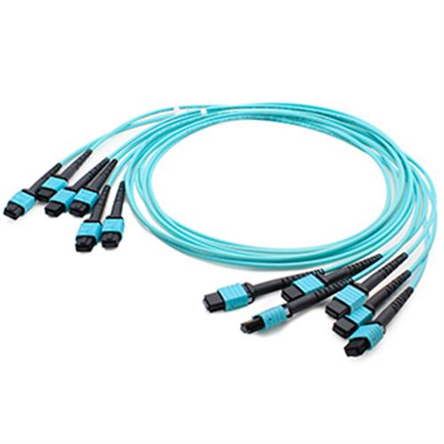Picture for category 20m MPO (Female) to MPO (Female) 72-Strand Aqua OM3 Straight Fiber Trunk Cable