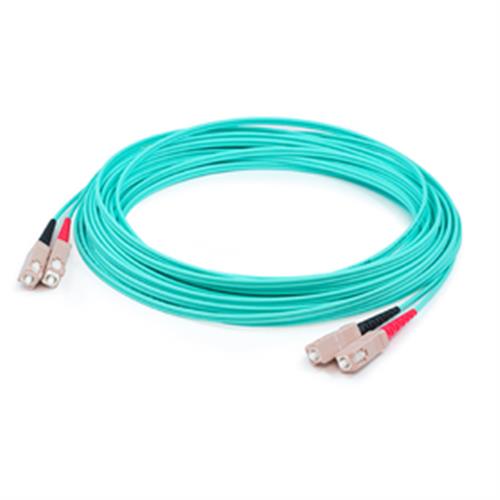 Picture for category 2m 12xSC (Male) to 12xSC (Male) OM3 Straight Aqua Duplex Fiber OFNR (Riser-Rated) Trunk Cable