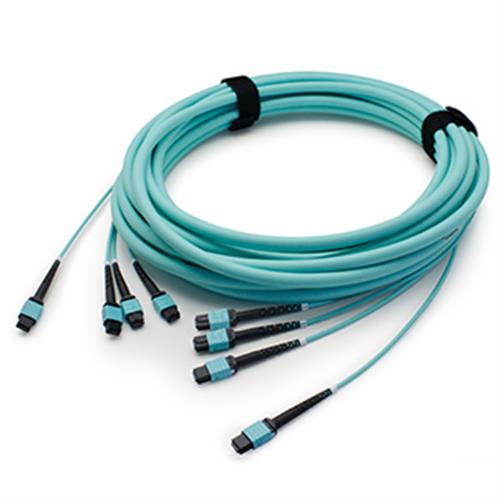 Picture for category 3m 4xMPO (Female) to 4xMPO (Female) 48-Strand Aqua OM3 Straight Fiber Trunk Cable