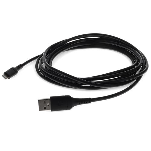 Picture for category 2m USB 2.0 (A) Male to Lightning Male Black Sync and Charge Cable