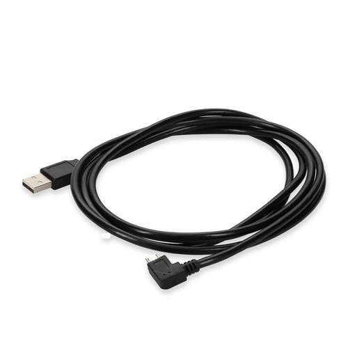 Picture of 1.83m USB 2.0 (A) Male to Micro-USB 2.0 (B) Left-Angle Male Black Cable