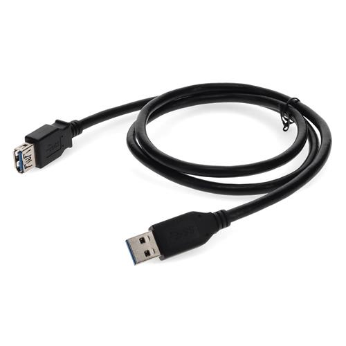 Picture of 15ft USB 3.0 (A) Male to Female Black Cable