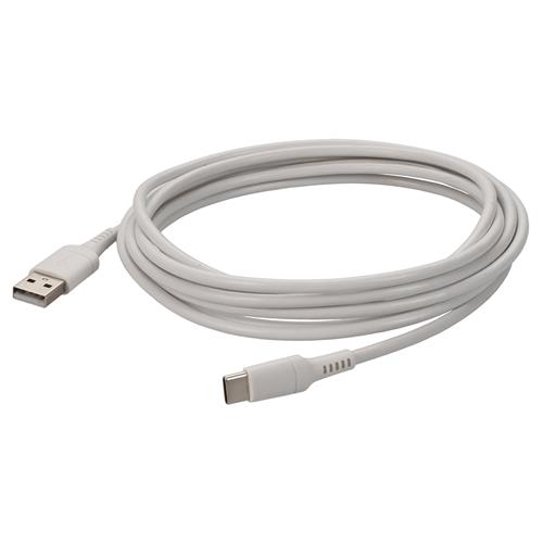 Picture for category 1m USB-C Male to USB 2.0 (A) Male White Sync and Charge Cable