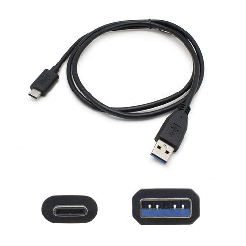 Picture for category 1ft USB-C Male to USB 3.0 (A) Male Black Cable