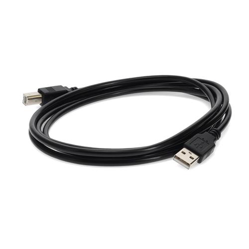 Picture of 15ft USB 2.0 (A) Male to USB 2.0 (B) Male Black Cable