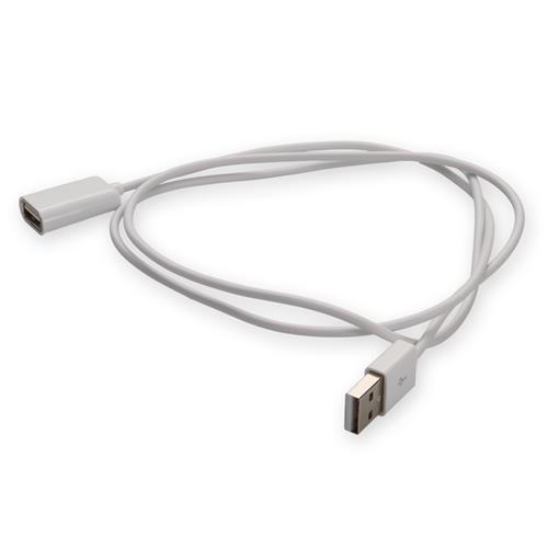 Picture for category 1m USB 2.0 (A) Male to USB 2.0 (B) Male White Cable
