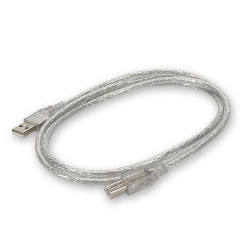 Picture for category 1.83m USB 2.0 (A) Male to USB 2.0 (B) Male Clear Cable