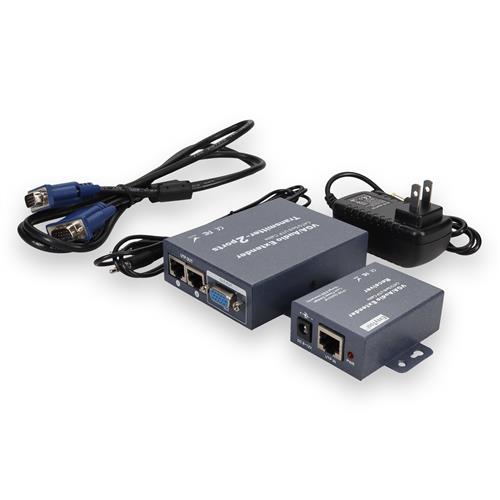 Picture of VGA Female to RJ-45 Female Black Extender Provides VGA video extension over Cat5 Max Resolution Up to 1920x1200 (WUXGA)