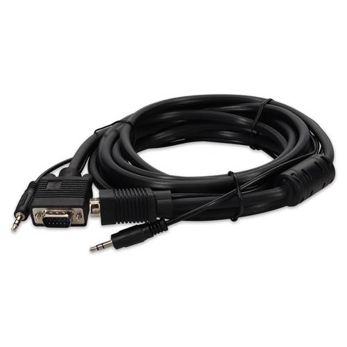 Picture for category 5PK 15ft VGA Male to Male Black Cables Includes 3.5mm Audio Port Max Resolution Up to 1920x1200 (WUXGA)