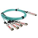 Picture of IBM® 00YL673 Compatible TAA Compliant 40GBase-AOC QSFP+ to 4xSFP+ Active Optical Cable (850nm, MMF, 5m)