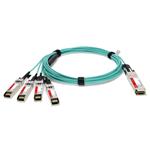 Picture of IBM® 00YL673 Compatible TAA Compliant 40GBase-AOC QSFP+ to 4xSFP+ Active Optical Cable (850nm, MMF, 5m)