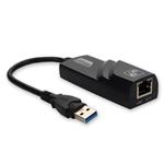 Picture of Lenovo® 0A36322 Compatible USB 3.0 (A) Male to RJ-45 Female Gray & Black Adapter