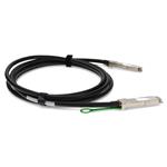 Picture of Calix® Compatible TAA 100GBase-CU QSFP28 to QSFP28 Direct Attach Cable (Passive Twinax, 50cm, 30AWG)
