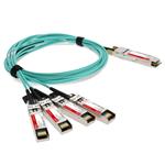 Picture of Extreme Networks® 10443 Compatible TAA Compliant 100GBase-AOC QSFP28 to 4xSFP28 Active Optical Cable (850nm, MMF, 10m)