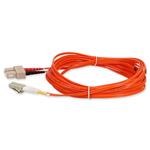 Picture of 5m HP® 221691-B22 Compatible LC (Male) to SC (Male) OM1 Straight Orange Duplex Fiber OFNR (Riser-Rated) Patch Cable