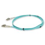 Picture of 8m NetScout® Compatible LC (Male) to LC (Male) OM4 Straight Aqua Duplex Fiber OFNR (Riser-Rated) Patch Cable