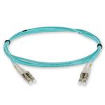 Picture of 1m IBM® 88Y6851 Compatible LC (Male) to LC (Male) Aqua OM3 Duplex Fiber OFNR (Riser-Rated) Patch Cable