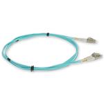 Picture of 0.5m HP® AJ833A Compatible LC (Male) to LC (Male) Aqua OM3 Duplex Fiber OFNR (Riser-Rated) Patch Cable