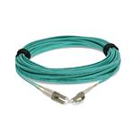 Picture of 15m HP® AJ837A Compatible LC (Male) to LC (Male) Aqua OM3 Duplex Fiber OFNR (Riser-Rated) Patch Cable