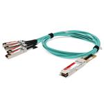 Picture of Arista Networks® AOC-Q-4S-100G-10M Compatible TAA 100GBase-AOC QSFP28 to 4xSFP28 Active Optical Cable (850nm, MMF, 10m)