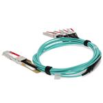 Picture of Arista Networks® Compatible TAA Compliant 100GBase-AOC QSFP28 to 4xSFP28 Active Optical Cable (850nm, MMF, 5m)