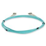 Picture of 1m HP® BK838A Compatible LC (Male) to LC (Male) OM4 Straight Aqua Duplex Fiber OFNR (Riser-Rated) Patch Cable