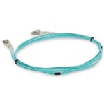 Picture of 2m HP® BK839A Compatible LC (Male) to LC (Male) OM4 Straight Aqua Duplex Fiber OFNR (Riser-Rated) Patch Cable