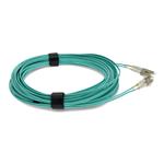 Picture of 30m HP® BK842A Compatible LC (Male) to LC (Male) OM4 Straight Aqua Duplex Fiber OFNR (Riser-Rated) Patch Cable