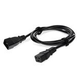 Picture of 3ft C19 Female to C20 Male 16AWG 100-250V at 10A Black Power Cable