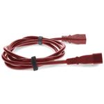 Picture of 3ft C19 Female to C20 Male 16AWG 100-250V at 10A Red Power Cable