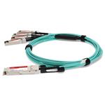 Picture of Dell® DAC-QSFP-4SFP-10G-10M Compatible TAA Compliant 40GBase-AOC QSFP+ to 4xSFP+ Active Optical Cable (850nm, MMF, 10m)