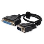 Picture of 1ft DB-25 Female to DB-9 Male Adapter Cable