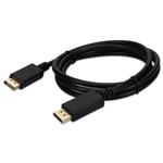 Picture of 6ft DisplayPort Male to Male Black Cable Max Resolution Up to 3840x2160 (4K UHD)