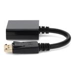 Picture of 5PK 8in DisplayPort 1.2 Male to DVI-I (29 pin) Female Black Adapter Cables Requires DP++ Max Resolution Up to 2560x1600 (WQXGA)