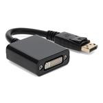 Picture of 8in DisplayPort 1.2 Male to DVI-I (29 pin) Female Black Adapter Cable Requires DP++ Max Resolution Up to 2560x1600 (WQXGA)