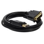 Picture of 5PK 10ft DisplayPort 1.2 Male to DVI-D Dual Link (24+1 pin) Male Black Cables Requires DP++ Max Resolution Up to 2560x1600 (WQXGA)