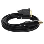Picture of 10ft DisplayPort 1.2 Male to DVI-D Dual Link (24+1 pin) Male Black Cable Requires DP++ Max Resolution Up to 2560x1600 (WQXGA)
