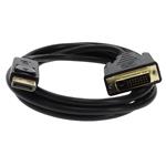 Picture of 2m DisplayPort 1.2 Male to DVI-D Dual Link (24+1 pin) Male Black Cable Max Resolution Up to 2560x1600 (WQXGA)