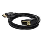Picture of 5PK 6ft DisplayPort 1.2 Male to DVI-D Dual Link (24+1 pin) Male Black Cables Requires DP++ Max Resolution Up to 2560x1600 (WQXGA)