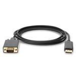 Picture of 5PK 6ft DisplayPort 1.2 Male to VGA Male Black Cables Max Resolution Up to 1920x1200 (WUXGA)