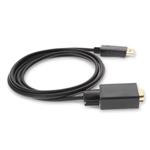 Picture of 6ft DisplayPort 1.2 Male to VGA Male Black Cable Max Resolution Up to 1920x1200 (WUXGA)