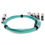 Picture of Fortinet® FG-TRAN-QSFP-4SFP-15 Compatible TAA Compliant 40GBase-AOC QSFP+ to 4xSFP+ Active Optical Cable (850nm, MMF, 15m)