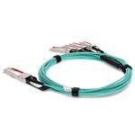 Picture of Fortinet® FG-TRAN-QSFP-4SFP-5 Compatible TAA Compliant 40GBase-AOC QSFP+ to 4xSFP+ Active Optical Cable (850nm, MMF, 5m)