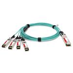 Picture of Fortinet® FG-TRAN-QSFP-4SFP-7 Compatible TAA Compliant 40GBase-AOC QSFP+ to 4xSFP+ Active Optical Cable (850nm, MMF, 7m)