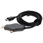 Picture of HDMI 1.4 Male to DisplayPort, Mini-DisplayPort, USB 3.1 (C) Male Black Adapter Max Resolution Up to 4096x2160 (DCI 4K)