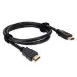 Picture of 5PK 6ft HDMI 1.4 Male to Male Black Cables Supports Ethernet Channel Max Resolution Up to 4096x2160 (DCI 4K)