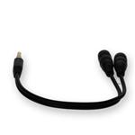 Picture of 5PK 3.5mm Audio Input Male to 2x3.5mm Audio Output Female Black Adapters
