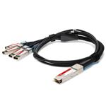 Picture of Mellanox® MCP7F00-A001 Compatible TAA Compliant 100GBase-CU QSFP28 to 4xSFP28 Direct Attach Cable (Passive Twinax, 1m)