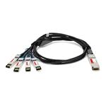 Picture of Mellanox® MCP7F00-A01A Compatible TAA 100GBase-CU QSFP28 to 4xSFP28 Direct Attach Cable (Passive Twinax, 1.5m)